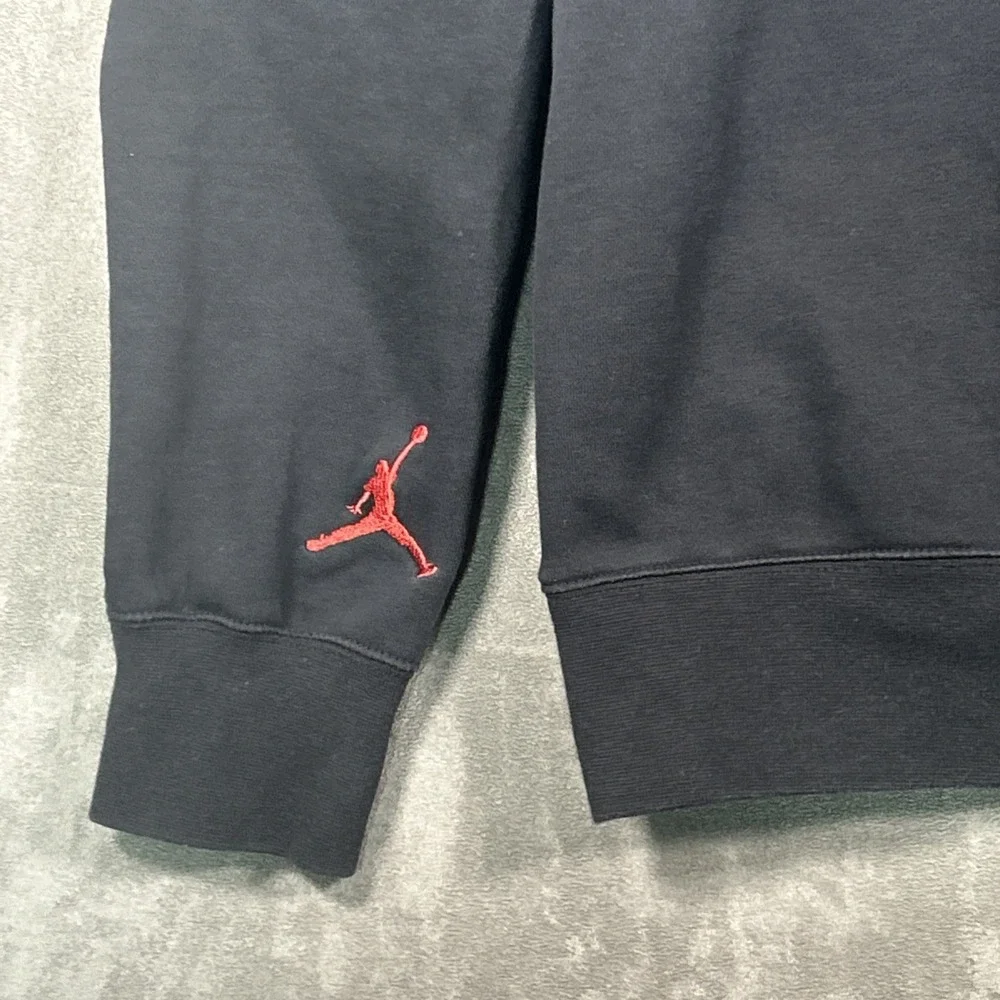 Air Jordan Hoodie Mens Medium Black Retro Jumpman Holiday Nike Shoes Pullover